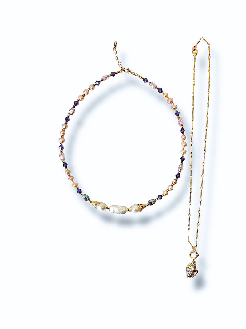 Cowrie Elegance Necklace Set