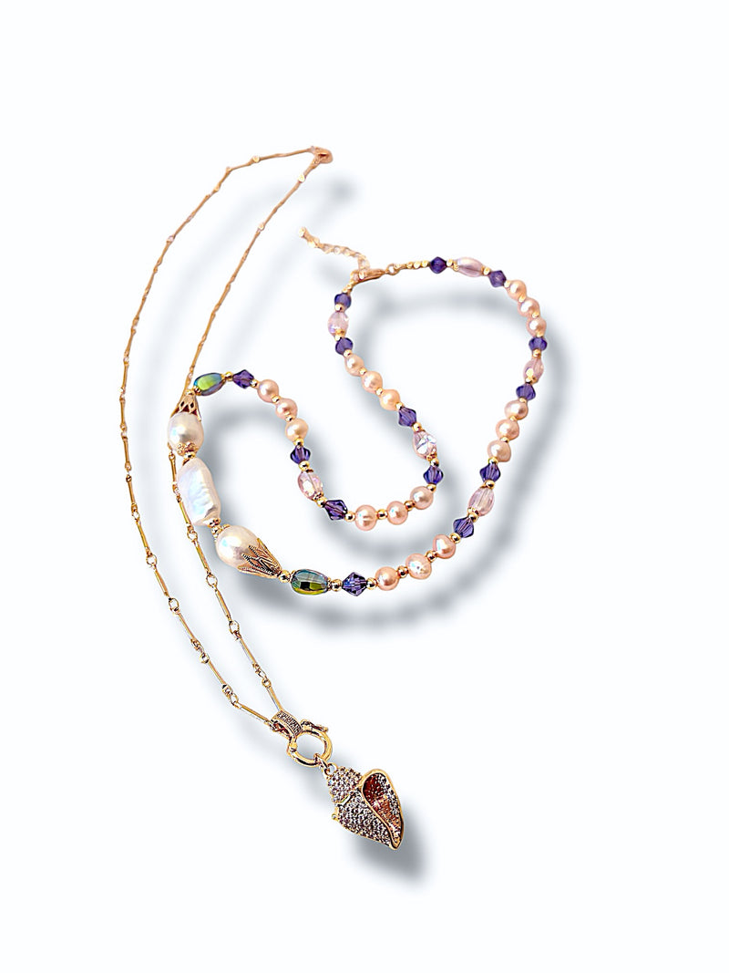 Cowrie Elegance Necklace Set