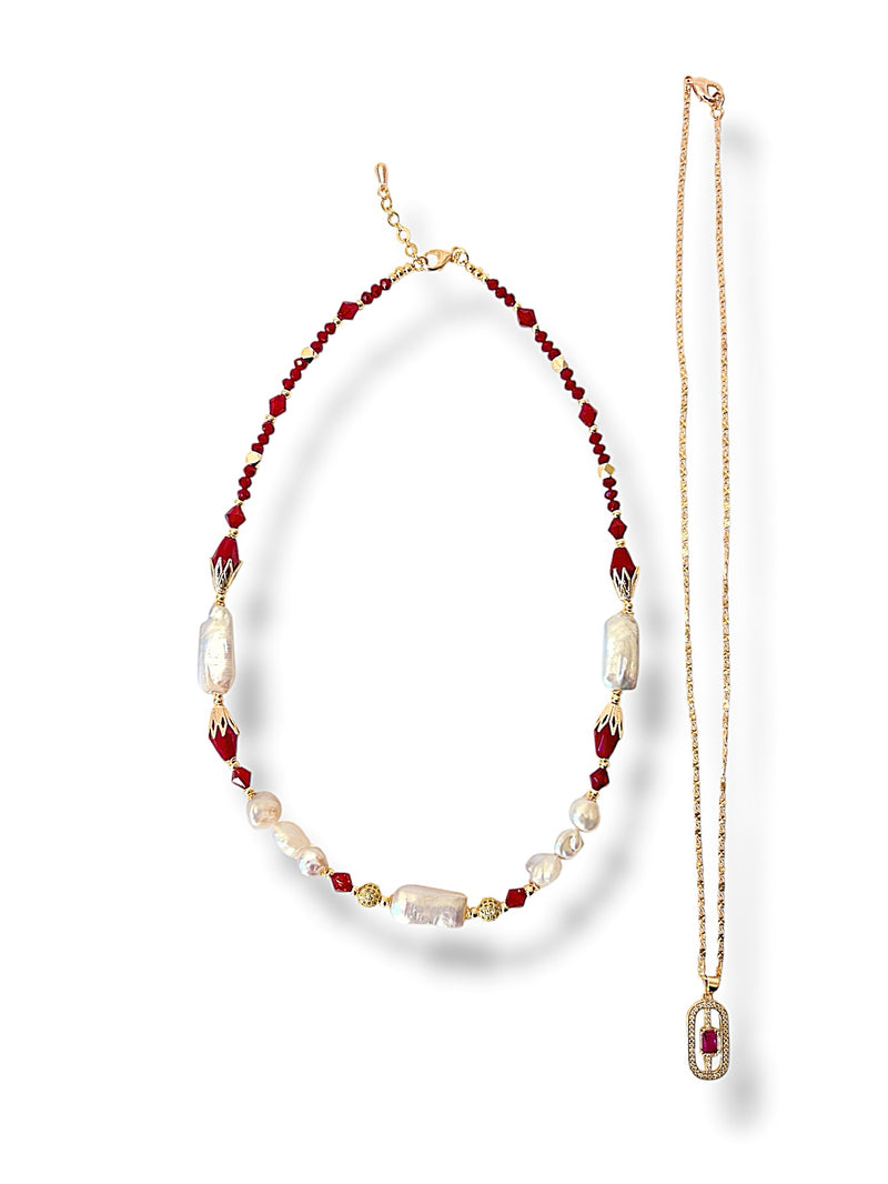 Scarlet Nights Necklace Set