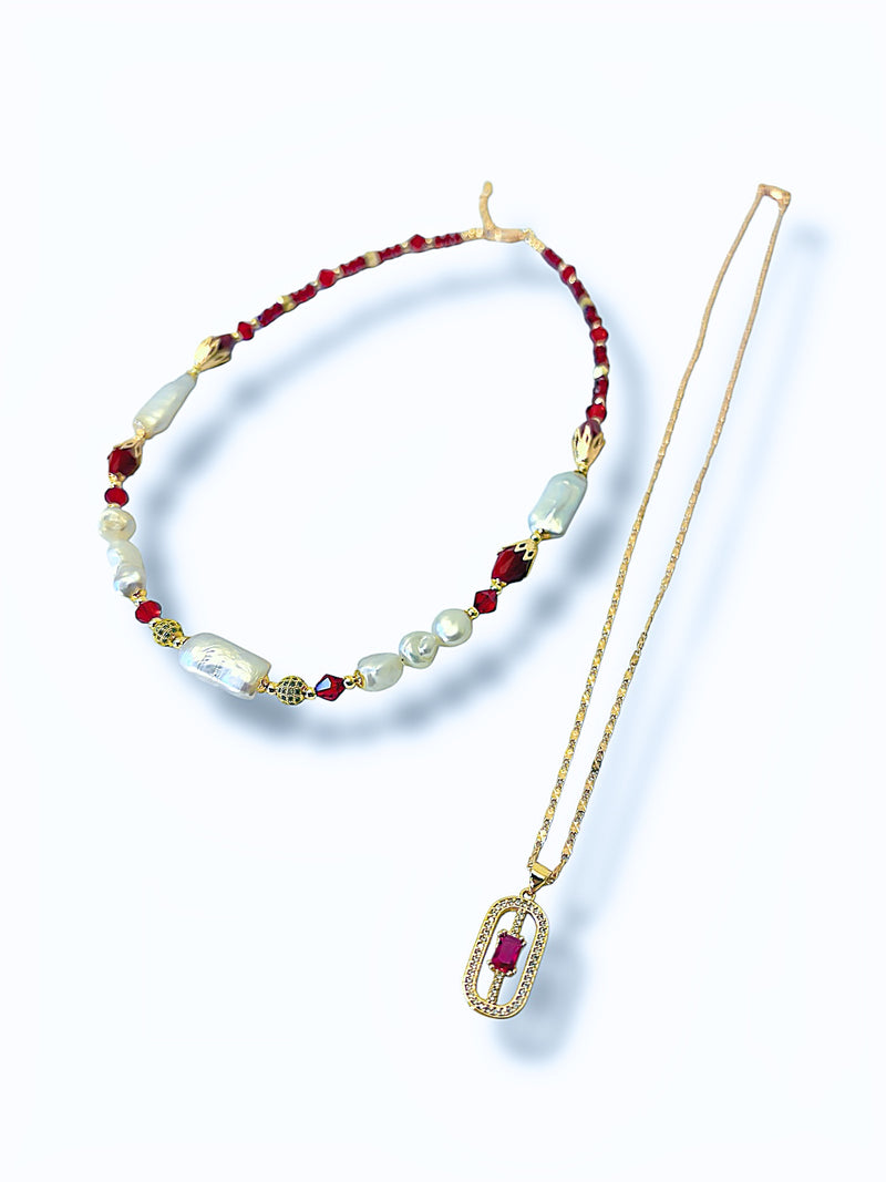 Scarlet Nights Necklace Set
