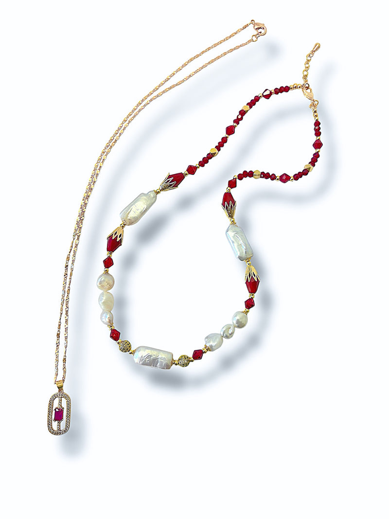 Scarlet Nights Necklace Set