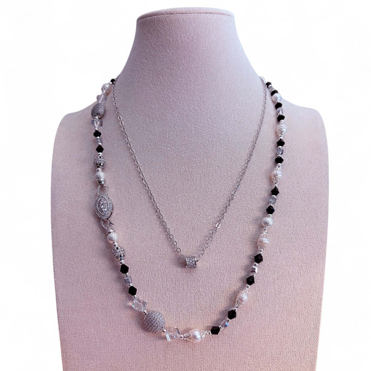 Silver Deco Necklace Set