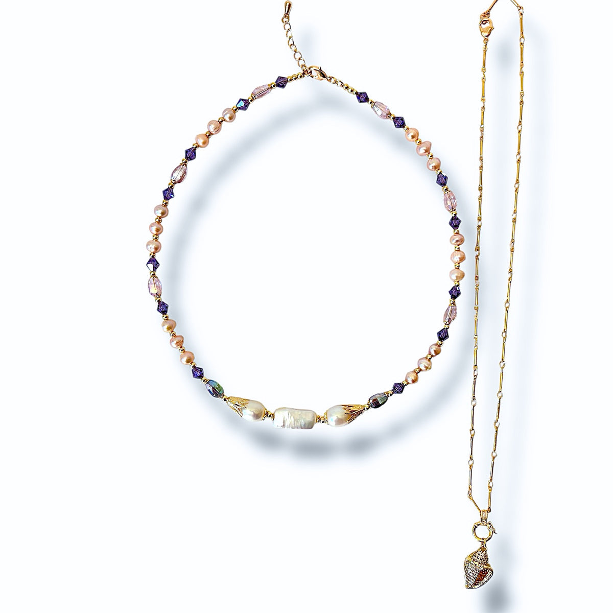 Cowrie Elegance Necklace Set