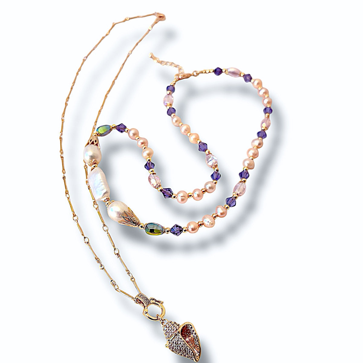 Cowrie Elegance Necklace Set