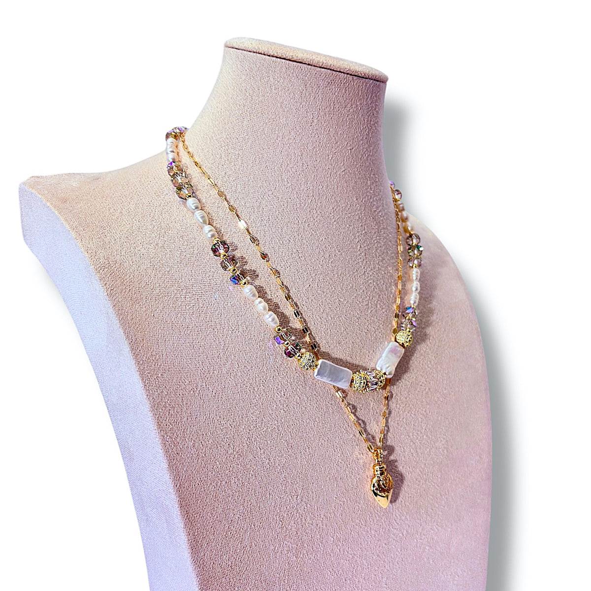 White Flame Necklace Set