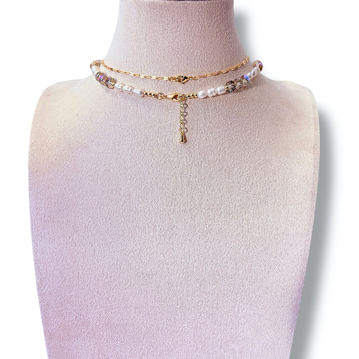 White Flame Necklace Set