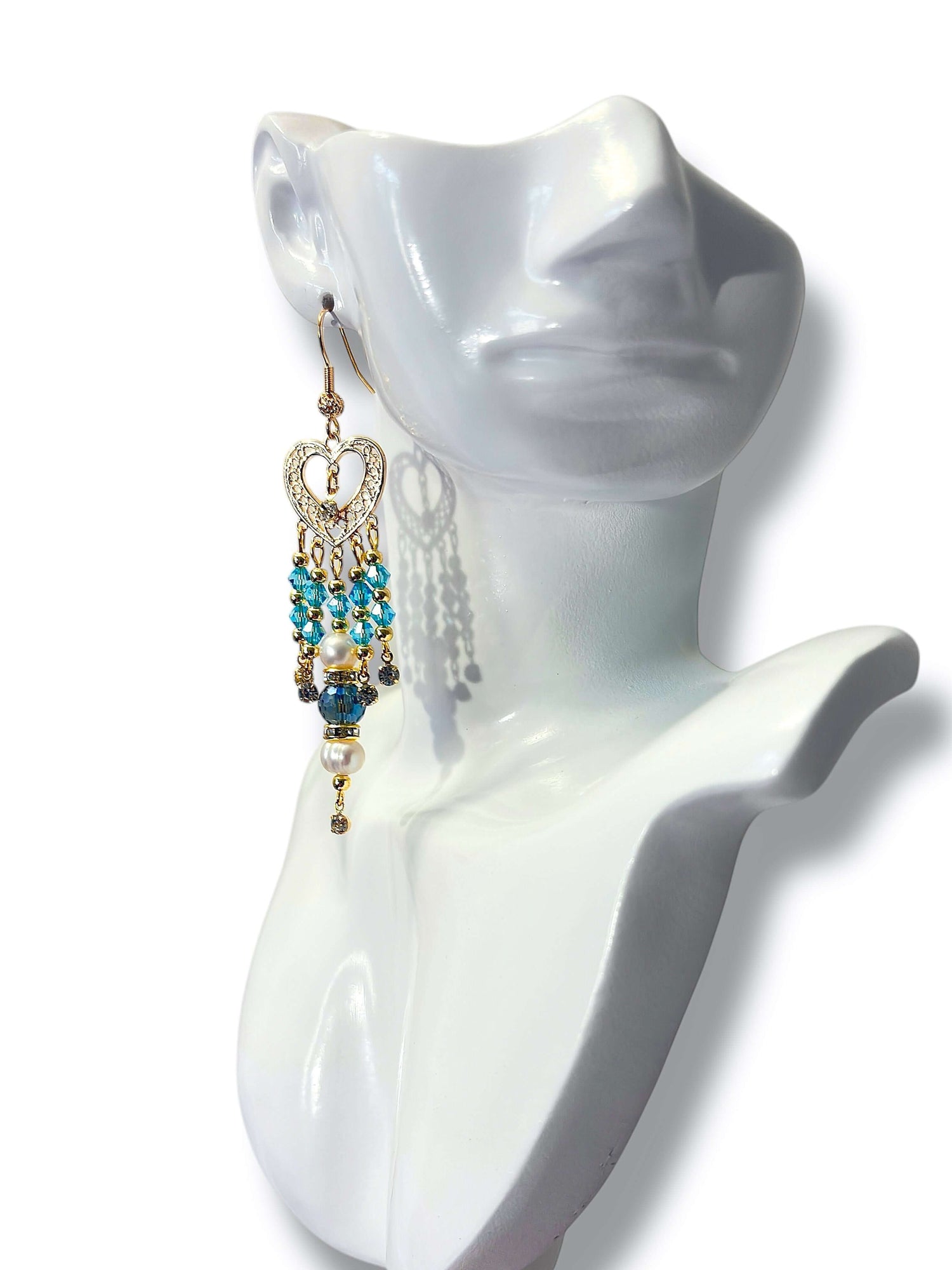 Heart in Blue Earrings