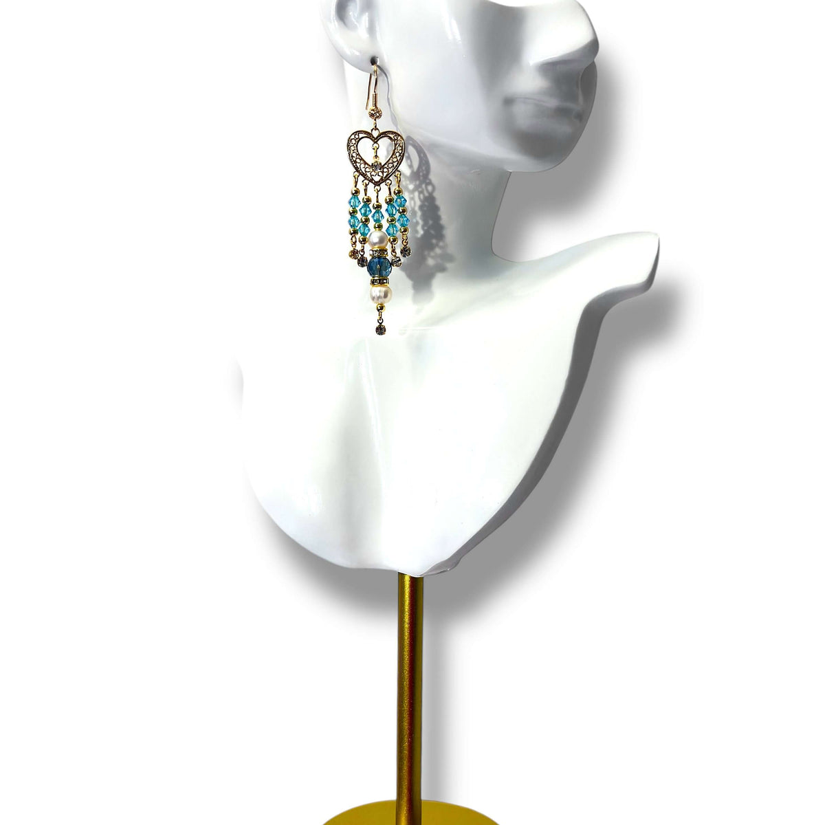 Heart in Blue Earrings