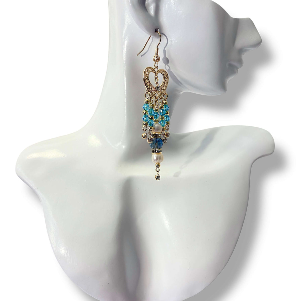 Heart in Blue Earrings
