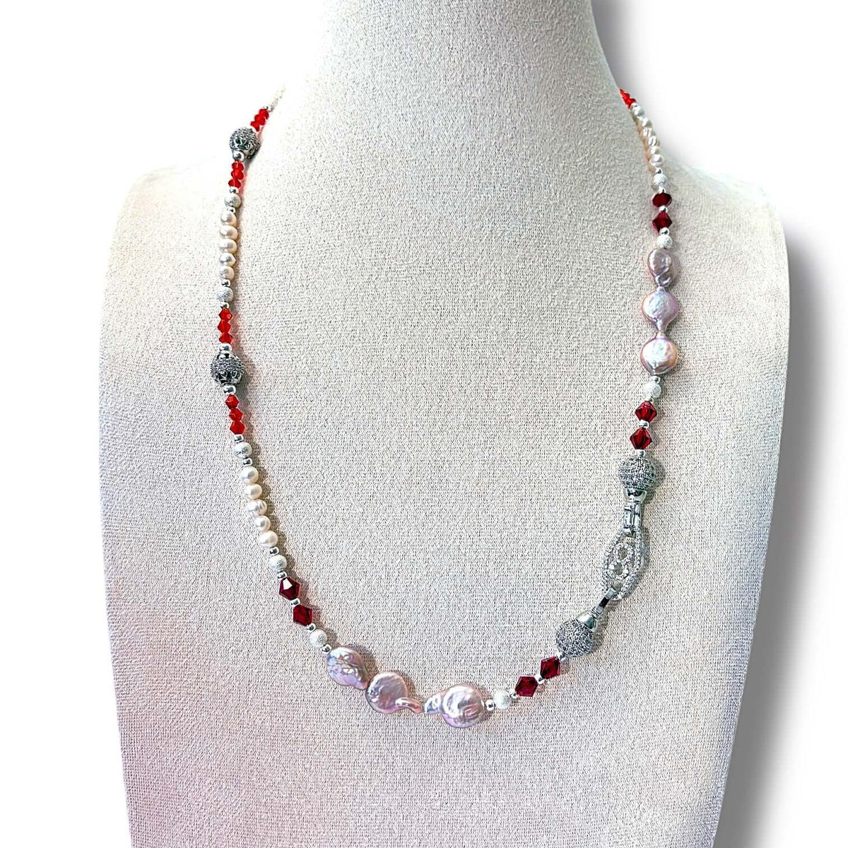 Scarlet Silver Necklace