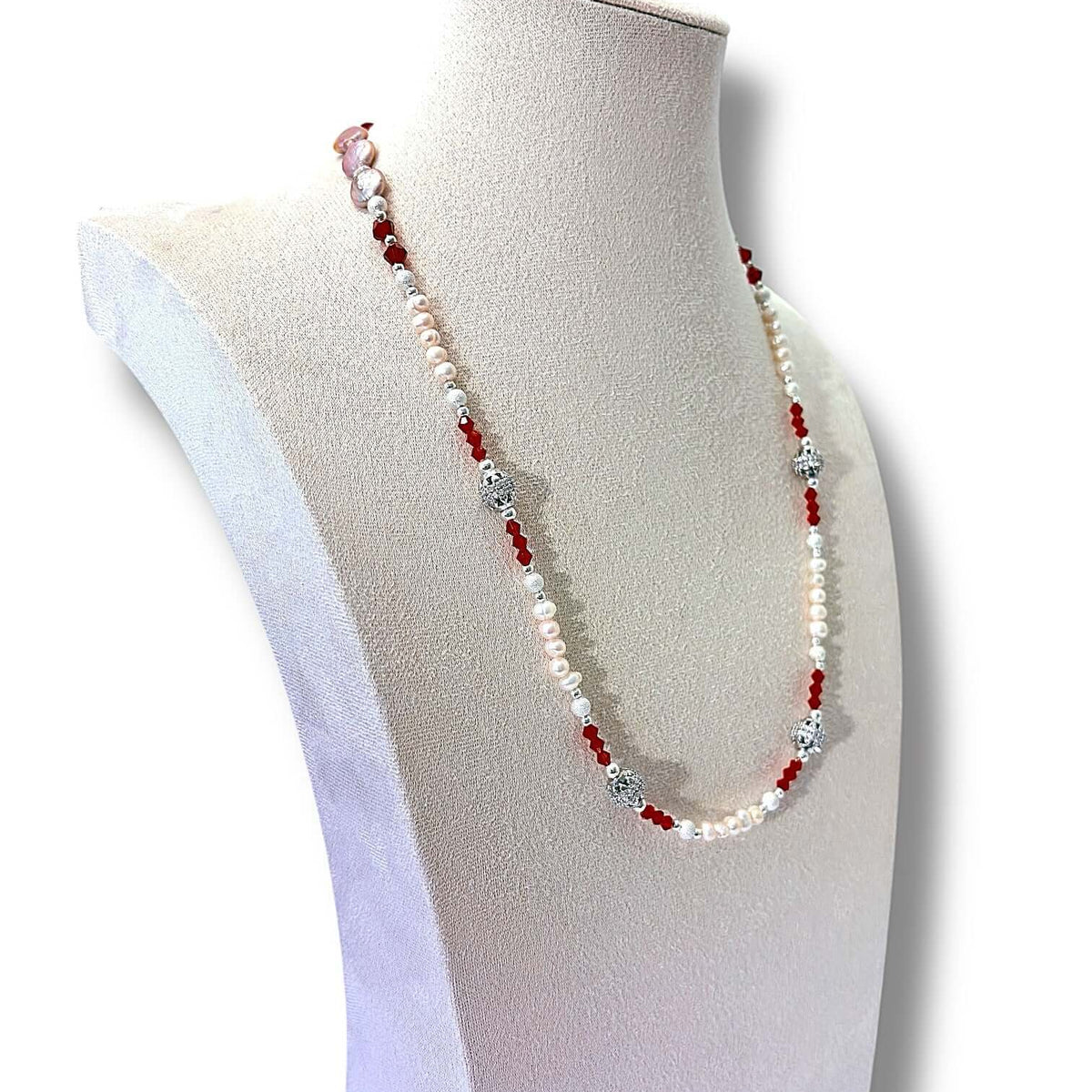 Scarlet Silver Necklace