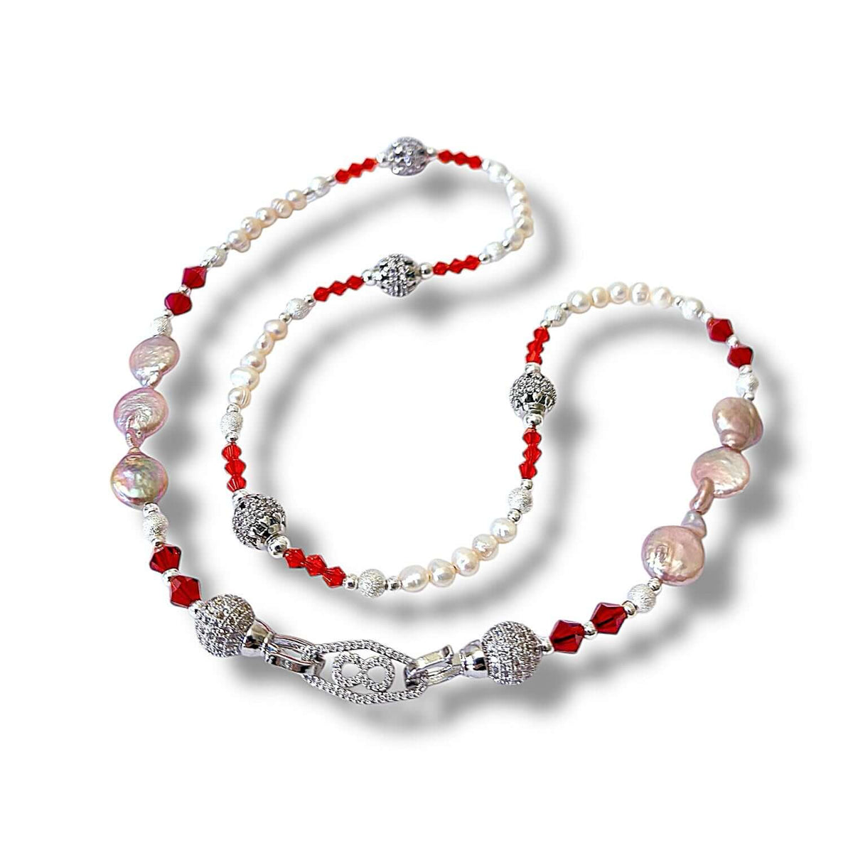Scarlet Silver Necklace