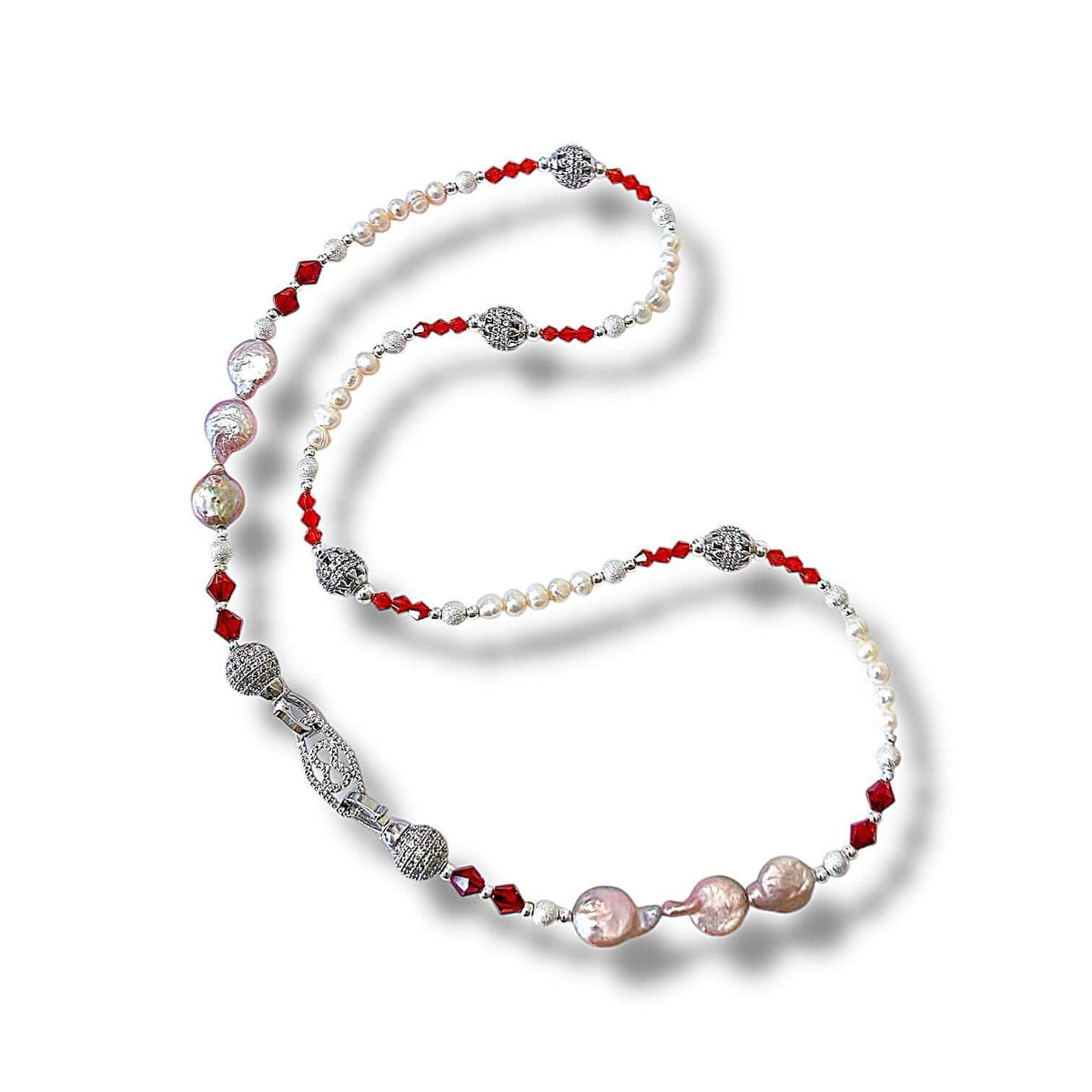 Scarlet Silver Necklace