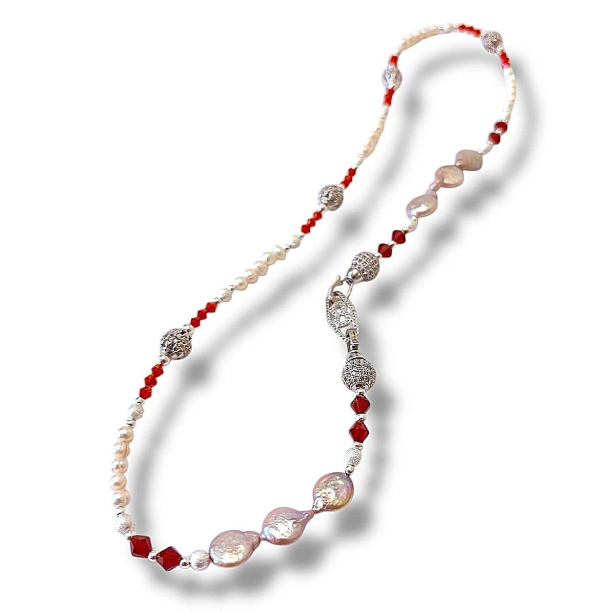 Scarlet Silver Necklace