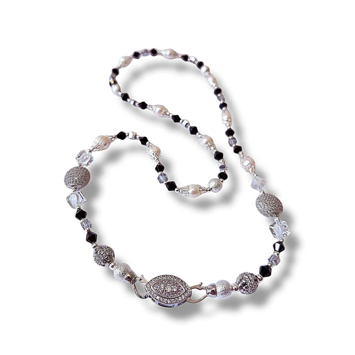 Silver Deco Necklace Set