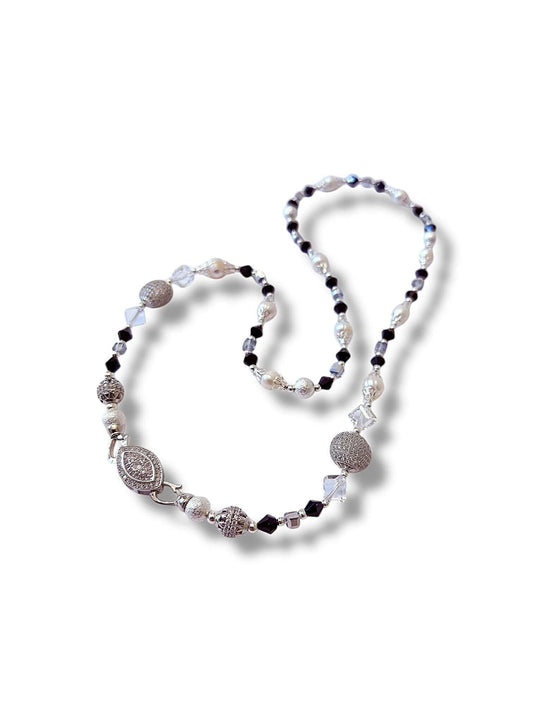 Silver Deco Necklace Set